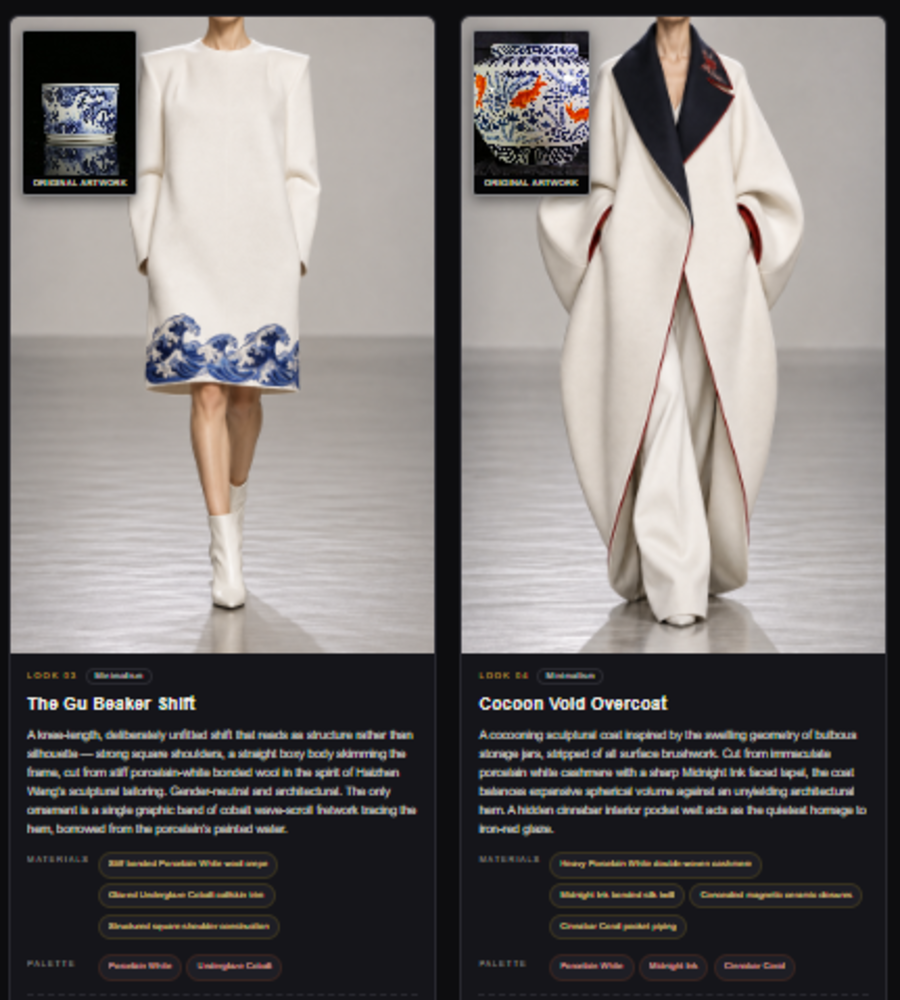 Generated garments with source artwork
